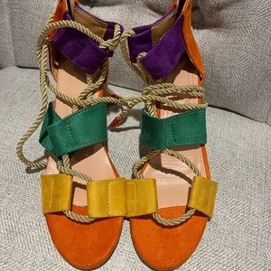 New without tags laced sandals